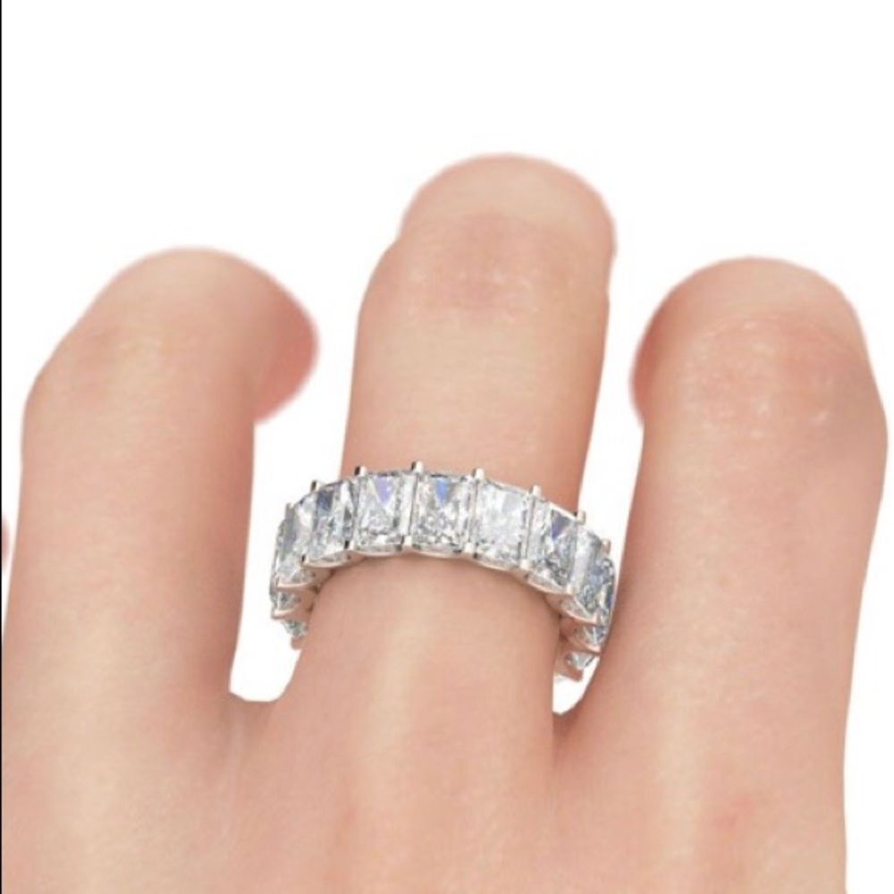 BAGUETTE CUT STERLING SILVER WOMEN'S BAND
